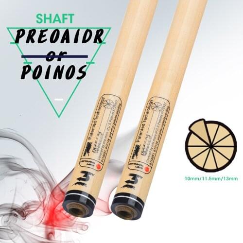 PREOAIDR 3142 Z2 POINOS Billiard Pool Stick Shaft 10mm 11.5mm 13mm Tip 8 Pieces in 1 Tecnologia Shaft Billar Kit Shaft China