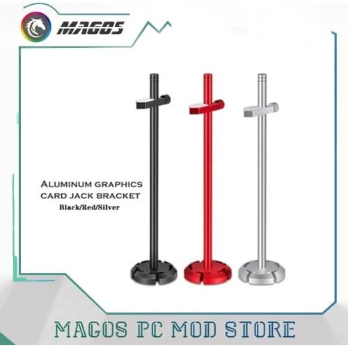 Coolmoon Graphics Card GPU Support Aluminum, Vertical Mounting VGA Companion Bracket, Black / White VT192