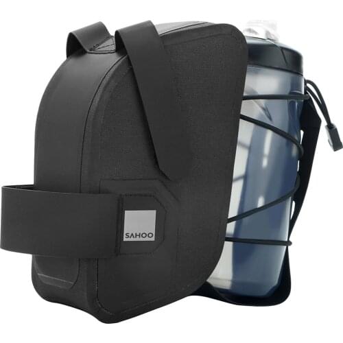 Waterproof Cycling Rear Seat Post Bag with Water Bottle Pocket Bike Seat Bags Reflective Bicycle Saddle Bag with Kettle Pouch