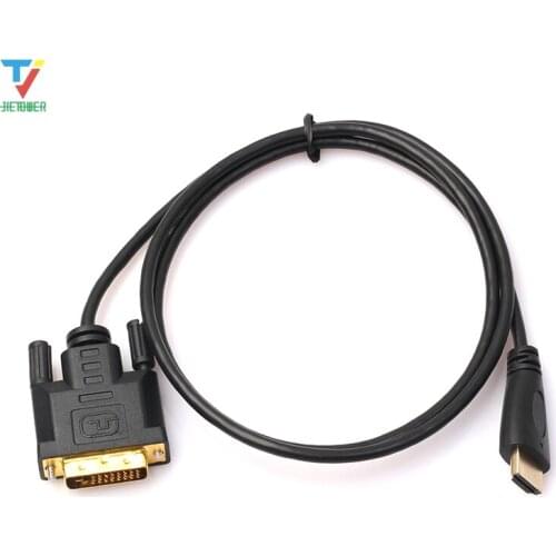 300pcs/lot HDMI to DVI Cable Rated High Speed Bi-Directional HDMI to DVI Cable Adapter 24+1 pin Gold Plated upports 1080P Black