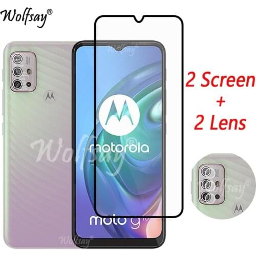 Full Cover Tempered Glass For Motorola Moto G10 Screen Protector For Moto G10 G 10 Camera Glass For Motorola Moto G10 Glass 6.5"