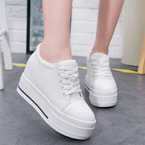 Platform Sneakers New Autumn Women Shoes For Woman Casual Shoes Wild Platform Heels Female Leisure Women White Sneakers R5-35