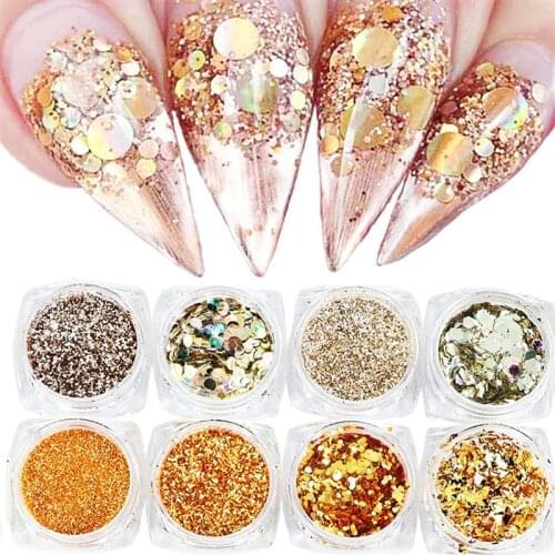 1 Set Nail Art Sequin Fashion Decorative Nail Glitter Nail Art Decoration Flakes Decor for Nail Art Accessories Nail Art Sequins