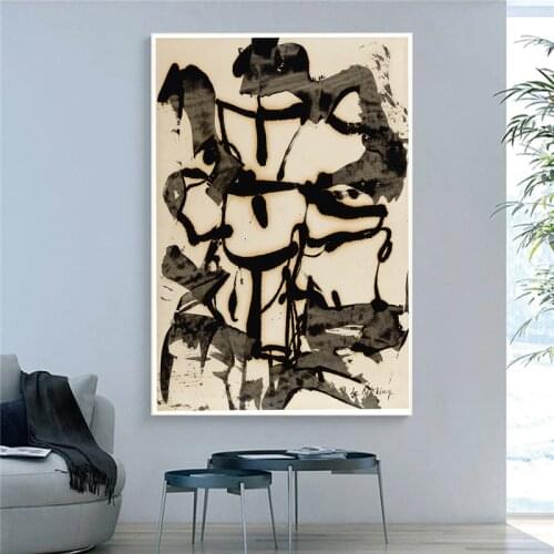 16 Styles Willem de Kooning Classic Oil Painting Reproduction Canvas Abstract Poster Print Wall picture for living room