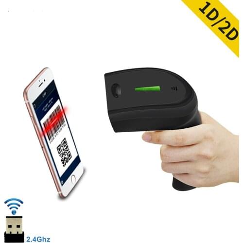 1D CCD USB Bluetooth 2.4GHz Wireless Barcode Reader Wireless Transfer Distnce 100 Meters