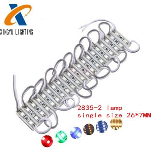 20pcs Small Size LED Modules DC 12V 2835 SMD 2 LEDs Backlight Waterproof IP65 LED Sign Lighting Red Green Blue Yellow White