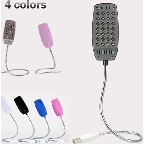 28LEDs reading light LED USB book light super bright and flexible eye protection desk lamp suitable for PC laptop night light