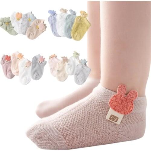 4Pairs/lot Toddler Baby Boy Socks Summer Mesh Thin Baby Socks for Girls Cotton Newborn Infant Baby Girl Socks