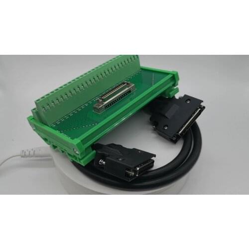 Adapter SCSI 50 Pins Terminal Board Connections with Cable 1m