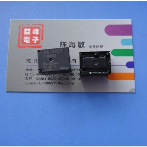 Free shipping lot (10 pieces/lot) original New HONGFA HF HFE7-12-1DS-L1 10A 12VDC Power Relay