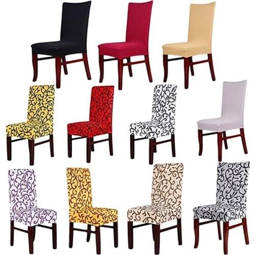 BLUELANS Spandex Elastic Stretch Chair Cover Solid Color/Printing Restaurant Slipcovers For Weddings Banquet Drop Shipping