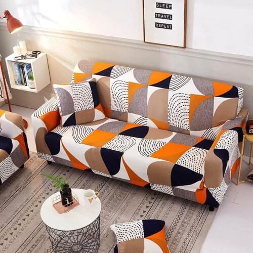 40 Geometric Elastic Sofa Cover Cotton Couch Cover Sectional Throw Corner Cover Chair Sofa Cover for Living Room 1/2/3/4-seater