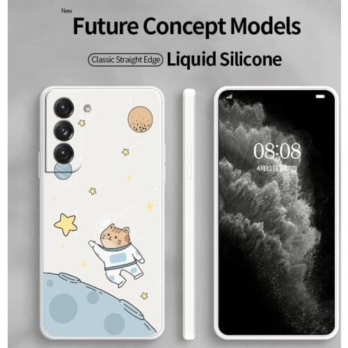 Little Cat Phone Case For Samsung Galaxy S21 S20 FE S10 Note 20 10 Ultra Plus A72 A52 A42 A32 A31 A21S 4G 5G Silicone Cover