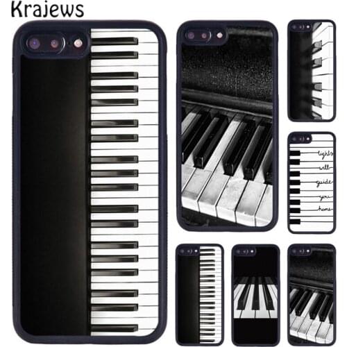 Krajews Piano Keys Music Keyboard Phone Case For iPhone X XR XS 11 12 Pro MAX 5 6 6S 7 8 Plus Samsung Galaxy S5 S6 S7 S8 S9 S10