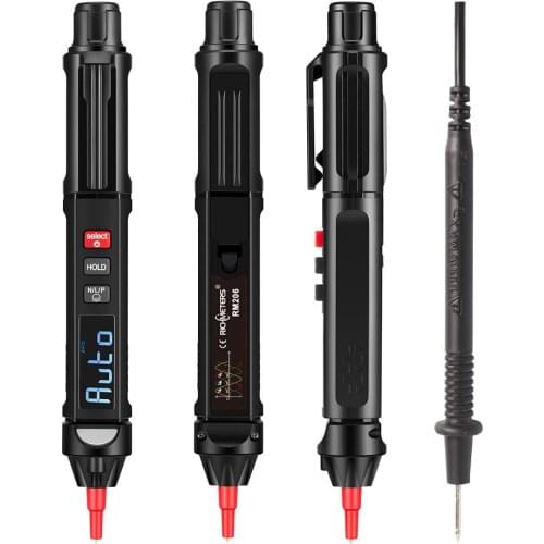 RM206 Digital Multimeter Auto Intelligent Sensor Pen Tester 6000 Counts Non Contact Voltage Meter Phase Detection NCV