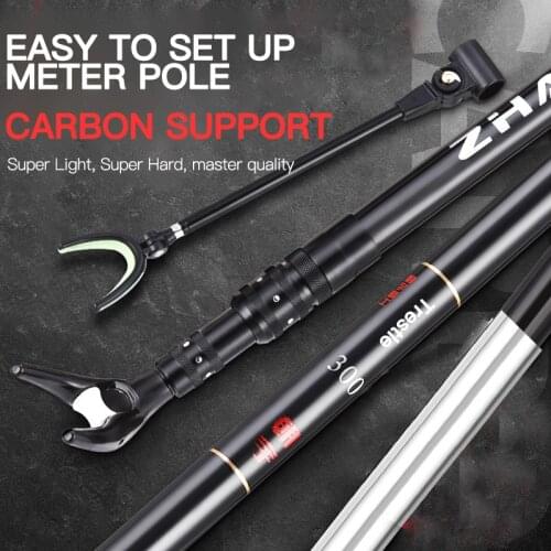 Fishing Equipment Telescopic Fishing Rods Holder Folding Stainless Steel Hand Rod Holder Use 2020 New 1.7M 2.1M 2.3M 3M