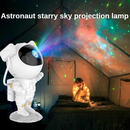 Childrens Night Light Gifts Galaxy Projector Astronaut Starry Sky Projection Lamp Gypsophila Laser Projection Lamp Home Decor