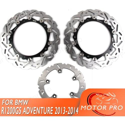 For BMW R1200GS ADVENTURE 2013 2014 Front Rear Brake Disc Disk Rotor Kit Motorcycle R 1200 GS R1200 1200GS 13 14 CNC Aluminum
