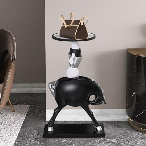 Home Decor Creative Horse Living Room Home Decoration Accessories Animal Tray Statue Resin Interior Figurines Housewarming Gift