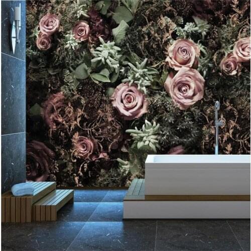 Mural papel parede Custom wallpaper Scandinavian abstract floral rose with decorative background wall wallpaper for walls