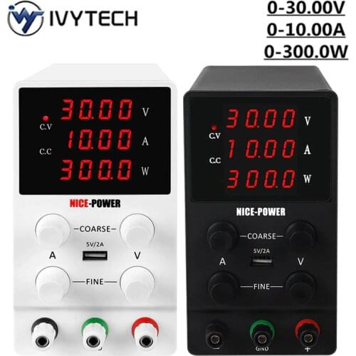 IVYTECH 30V 10A DC Power Supply Adjustable 4 Digit Display Laboratory Power Supply Voltage Regulator Repair Precise Adjustment
