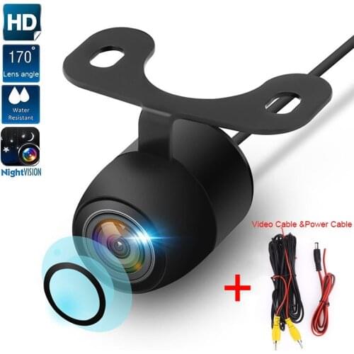 HD Night Vision Car Rear View Camera 170 Wide Angle Reverse Parking Camera Waterproof LED Backup Monitor with 6M Video Camera