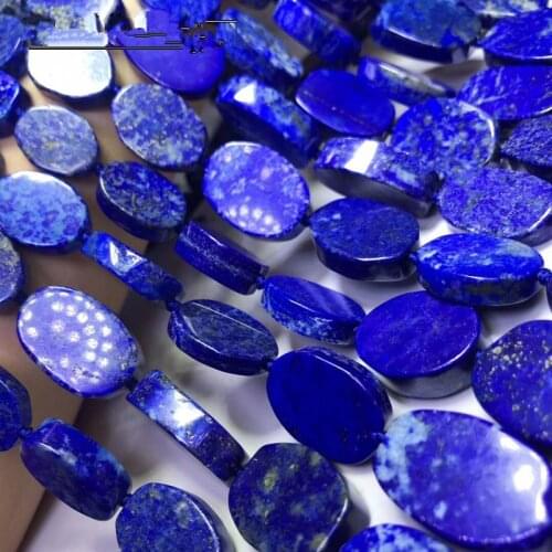 Lapis lazuli baroque flat 10*14MM 15" for DIY jewelry making loose beads FPPJ wholesale beads nature