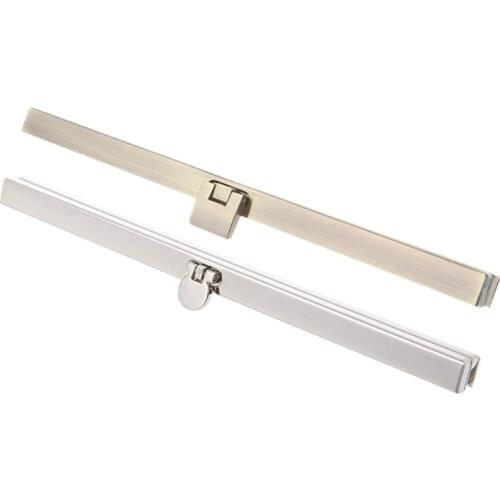 THINKTHENDO Metal Purse Bag Frame Lotus Kiss Clasp Lock Replacement Purse Wallet Frame Bar Edge Strip Clasp