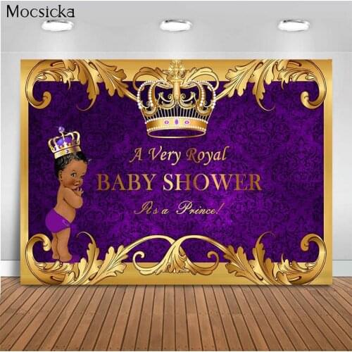 Mocsicka Baby Shower Background Crown Aristocratic Decoration Style Child Portrait Background Photography Studio