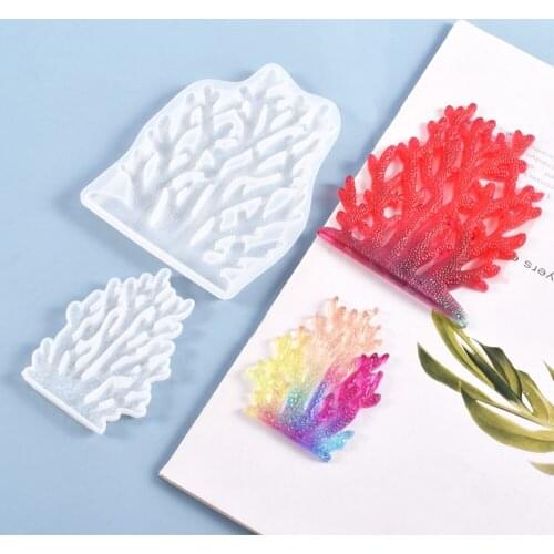 Sea Coral set ornaments decoration display cake Silicone Mold UV epoxy Resin Mold Craft Jewelry Making Accessory craft art