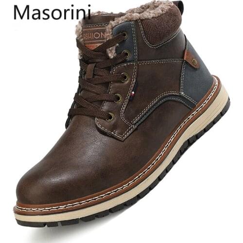 Outdoor 2020 Designer Winter Mens Boots Thick Plush Warm Classic Sneakers Mens Winter Boots Mans Footwear Men Snow Boots 41-47