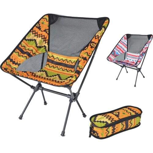 HooRu Foldable Portable chair Picnic Fishing Camping Folding chair Outdoor Backpacking Lightweight chairs with Carry Bag