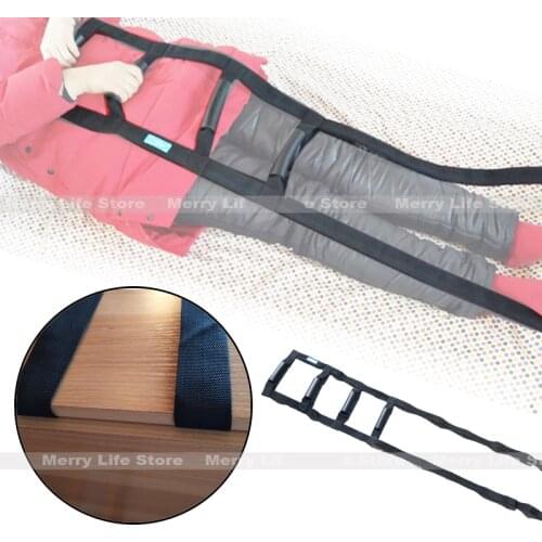 Bed Pull Up Ladder Assist Strap Sit Up Assist Device Caddie Hoist Helper with Padded Hand Grips for Bedridden Elderly Patients