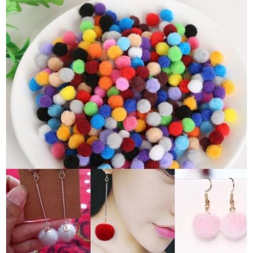 300 PCs Hair Ball Pompons DIY Phone Case Decoration Accessories Earrings Earrings Childrens Headband Ornament Handmade Material
