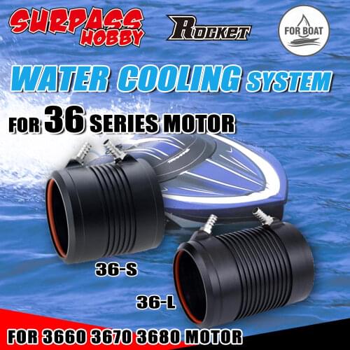 SURPASS HOBBY Rocket 36 Series Motor Water Cooling System Jacket for 3660 3670 3680 RC Boat Brushless Motor Traxxas Slash Scx24