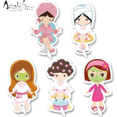 SPA Theme Table Centerpiece Decorating Centerpiece Birthday Party Decorations Supplies Spa Girls Decorations Paperboard