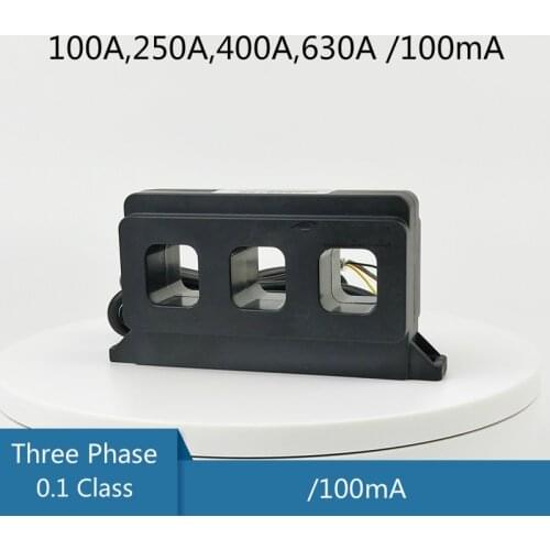 Three-Phase Current Transformer Combined 100A,250a,400a,630a /100mA 3 Phase Integrated Low-Voltage CT for Instrument Meter