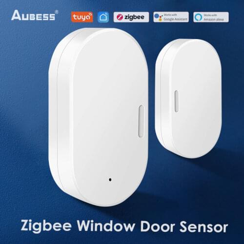 Tuya smart zigbee door sensor detector home security alarm smart life APP control wifi window door sensor support alexa google