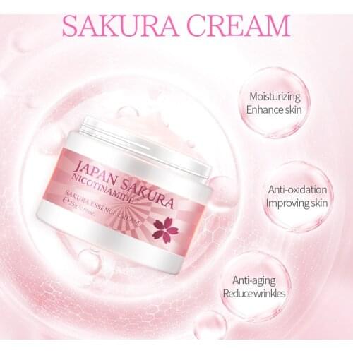 Hyaluronic Acid Moisturizer Cherry Face Cream Skin Care 25g Anti Wrinkle Anti Aging Nourishing Serum Collagen whitening Cream