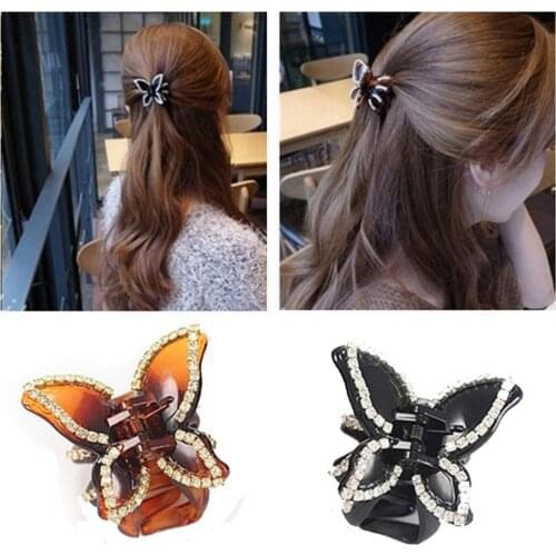 Women Hair Clip Fashion Hair Claw Black Hairpin Hair Accessories For Girl Simple Hair Crab Clamp Butterfly Hairpin Christmas