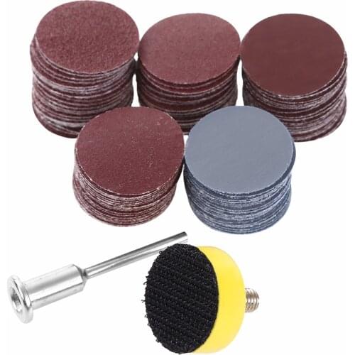 100pcs Sandpaper Round Sanding Discs Pads Hook Loop Sanding Paper Buffing Sheet Sandpaper Sander Polishing Pad