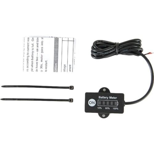 12V Battery Meter Waterproof Material Lead Acid Battery Indicator for Motorcycle Marine ATV with LED Indicator