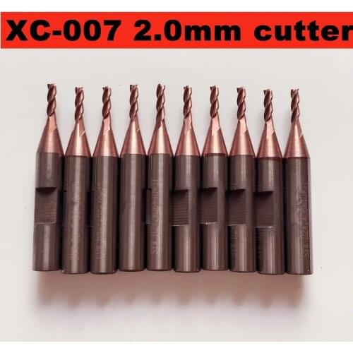 2.0mm end milling cutter replace IKEYCUTTER CONDOR XC-007 original cutter long blade carbide twist drill(10pieces/lot)