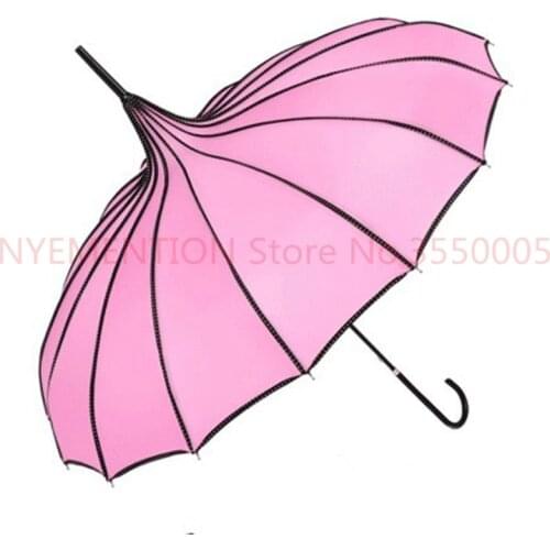 20 pcs/lot) Creative Design Black And White Striped Golf Umbrella Long-handled Straight Pagoda Umbrella