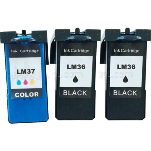 3 Ink Cartridges 36xl 37xl for Lexmark 36 37 Ink Cartridges for Lexmark X3650 X4650 X5650 X5650es X6650 X6675 Z2420 printer