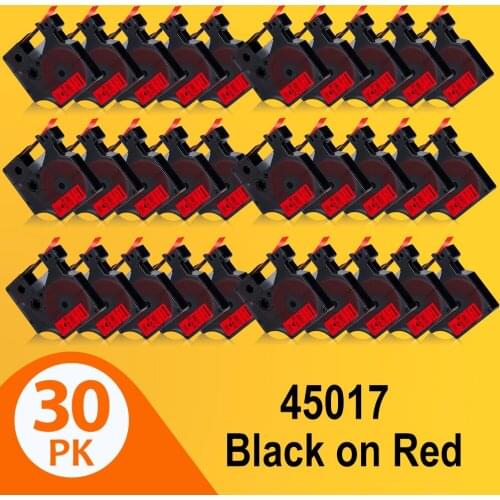 30PK 45017 Tapes Compatible for Dymo D1 LabelManager Writer Maker LM 160 LM 280 210 450 For Dymo D1 45017 12mm Printer Ribbon