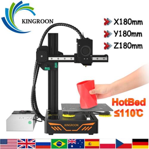 KINGROON KP3S DIY 3D Printer Kit impressora 3d Upgraded Direct Extruder TMC2225 Driver Double Metal Guide Rail 180*180*180mm