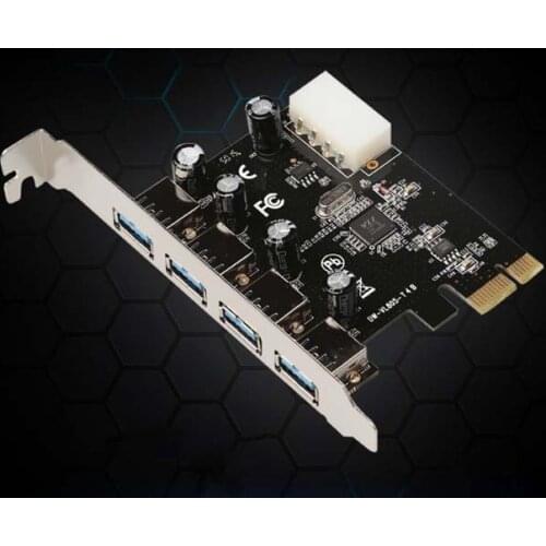 4 Ports PCI-E to USB 3.0 HUB VL805 Chipset PCI Express Card Adapter 5 Gbps Speed