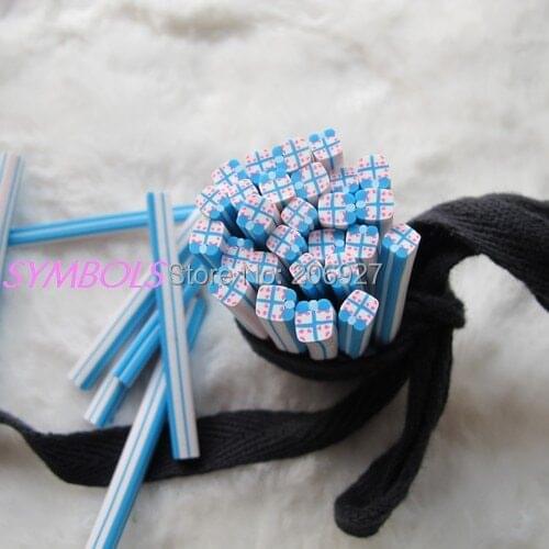 5pcs i-15 5mm Cute Christmas Cane Fancy Nail Art Polymer Clay Cane Nail Art Decoration