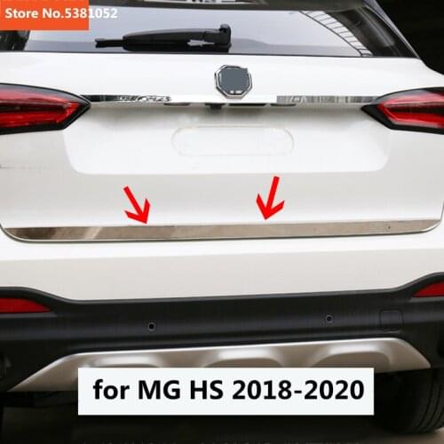 For Mg Hs 2018 2019 2020 Accessories Chrome Rear Trunk Tailgate Lid Strip Stainless Steel Back Door Decoration Trim